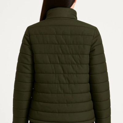 Bomber Mont Ceket – Su İtici Kumaş, Kapitone Astarlı, Fermuarlı, Kışlık - Haki -