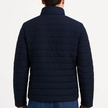 Bomber Mont Ceket – Su İtici Kumaş, Kapitone Astarlı, Fermuarlı, Kışlık - Lacivert -