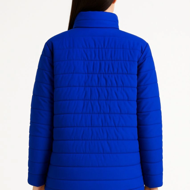 Bomber Mont Ceket – Su İtici Kumaş, Kapitone Astarlı, Fermuarlı, Kışlık - Saks Mavisi -