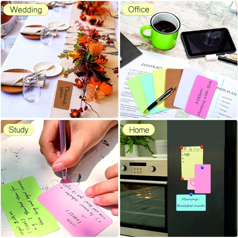 Boş Kelime Kartları 5x8 cm - 50 Adet Oval Kenarlı  >  Tabu & Not Kartları - Beyaz