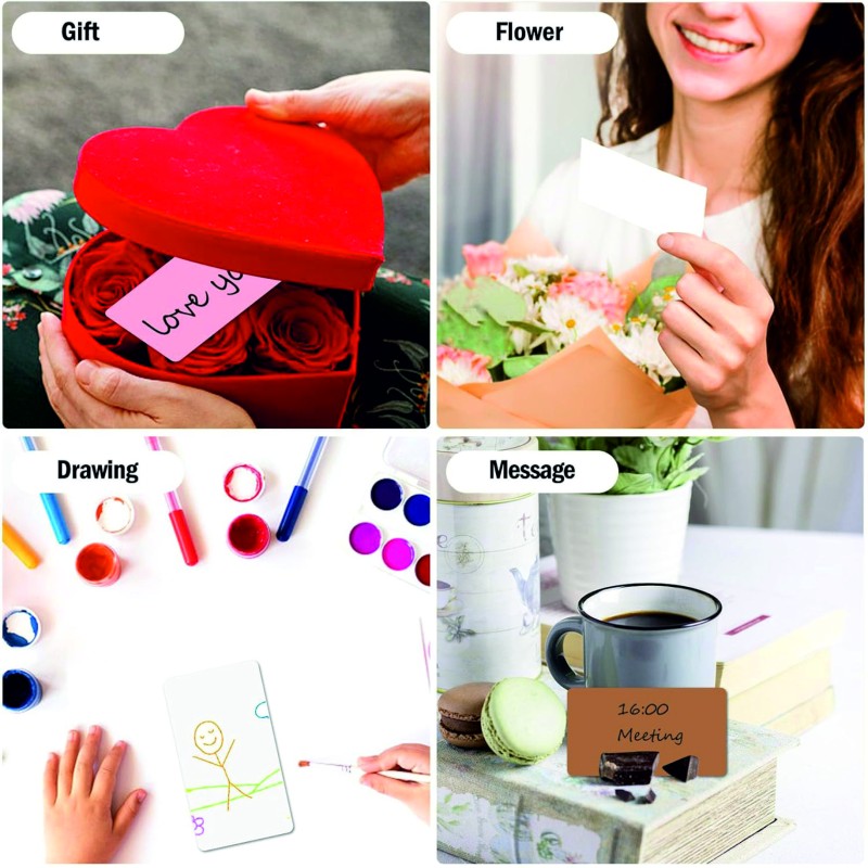 Boş Kelime Kartları 5x8 cm - 50 Adet Oval Kenarlı  >  Tabu & Not Kartları - Pembe