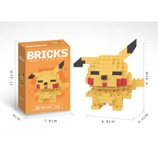 Bricks Pikachu Mini Lego Figürü 