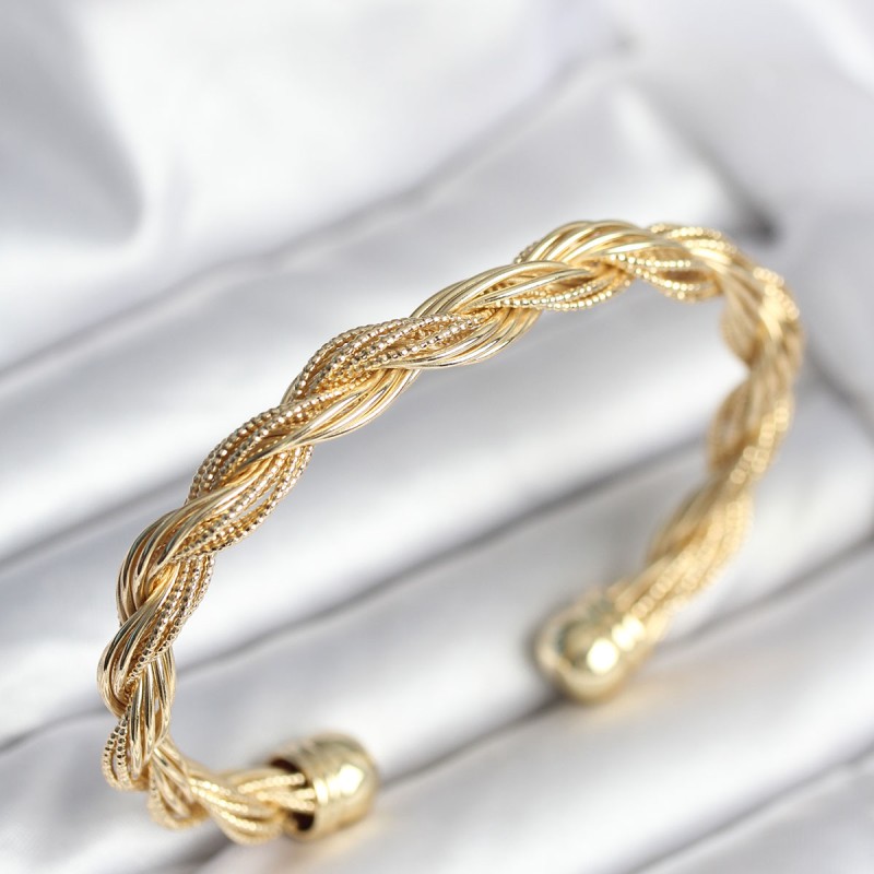 Burgu Zincir Model Gold Renk Kadın Vintage Bileklik