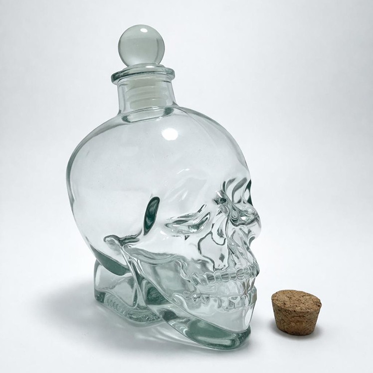 Cam Kurukafa İçecek Şişesi 14 cm 