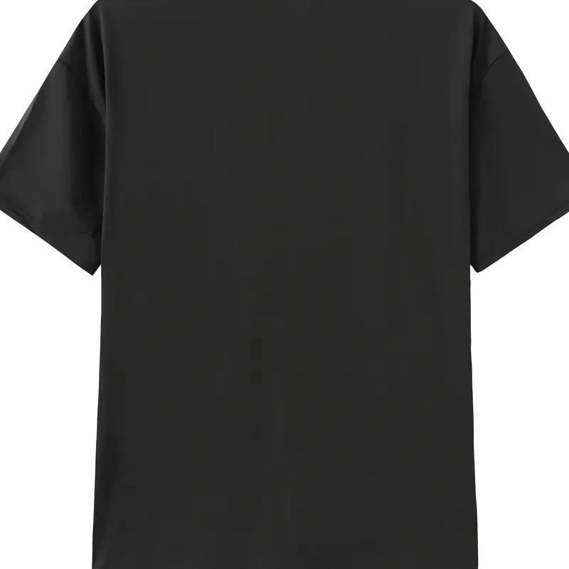 Canlı Harf Baskılı Büyük Boy Oversize Kısa Kollu Tişört - Siyah -