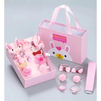 Çanta Kutulu Şirin Kız Çocuk Toka Seti - 18 Parça 