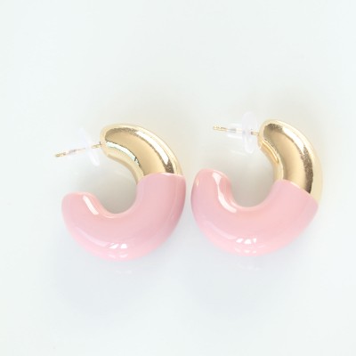 CCB Gül Kurusu Gold Çift Renk Küpe