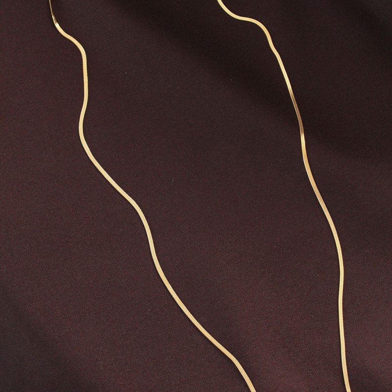 Çelik Gold Renk 60 cm İnce İtalyan Zincir Kolye