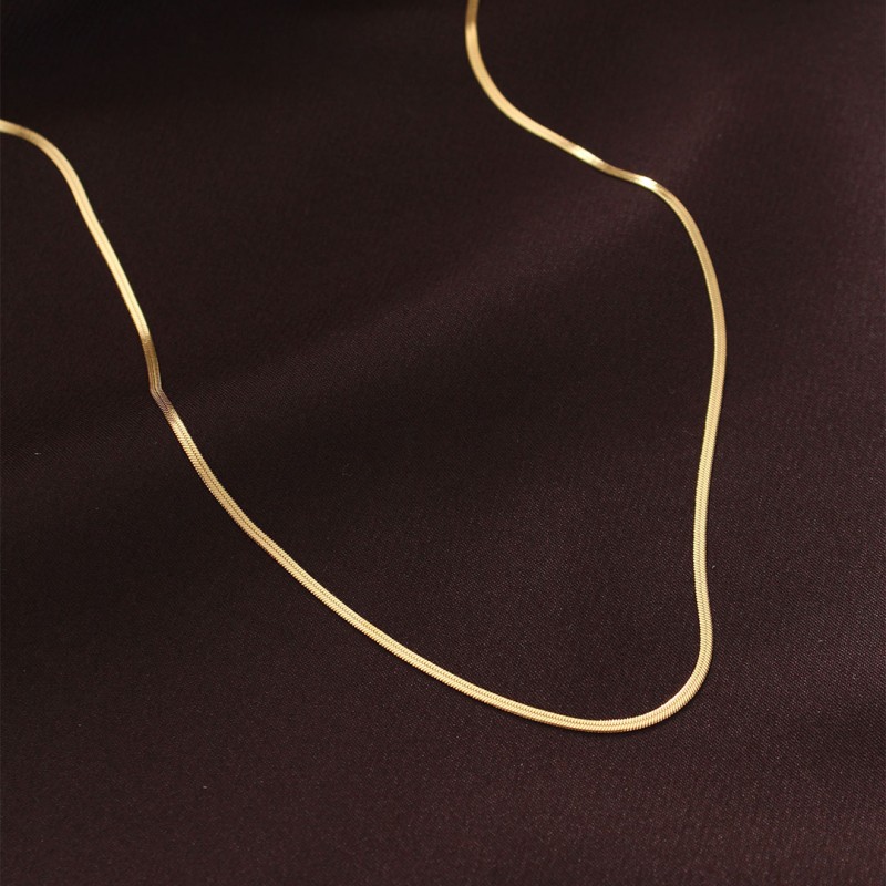 Çelik Gold Renk 60 cm İnce İtalyan Zincir Kolye