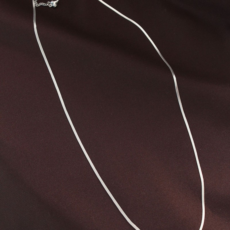 Çelik Gümüş Renk 60 cm İnce İtalyan Zincir Kolye