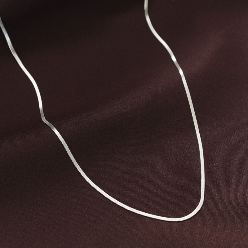 Çelik Gümüş Renk 60 cm İnce İtalyan Zincir Kolye