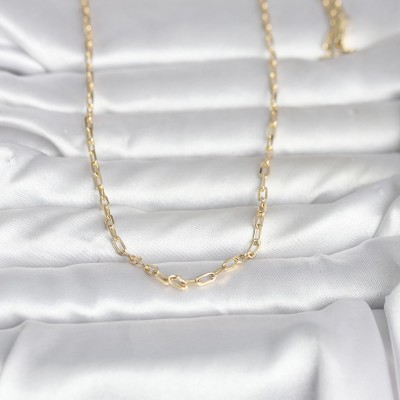 CM 14K Gold Renk Ataç Zincir Model 60 cm Kadın Kolye