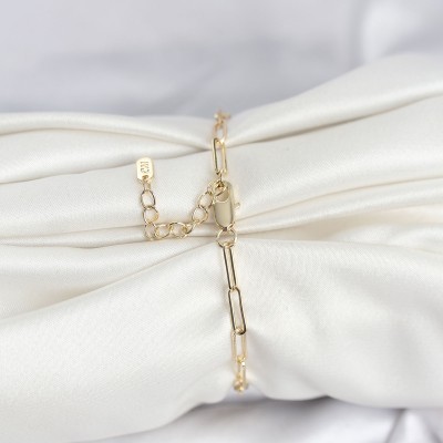 CM 14K Gold Renk Ataç Zincir Model Kadın Bileklik