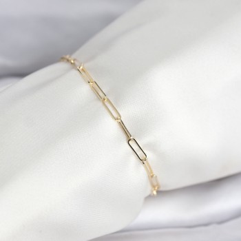 CM 14K Gold Renk Ataç Zincir Model Kadın Bileklik