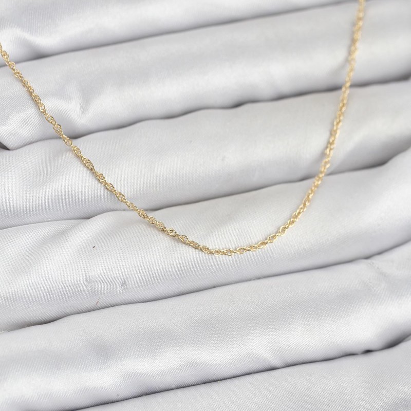 CM 14K Gold Renk Burgu Model 60 cm Kadın Kolye