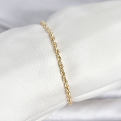 CM 14K Gold Renk Burgu Model Kadın Bileklik