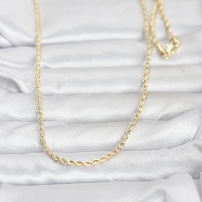 CM 14K Gold Renk Burgu Model Zincirli 60 cm Kadın Kolye