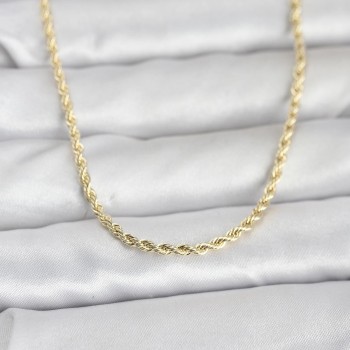 CM 14K Gold Renk Burgu Model Zincirli 60 cm Kadın Kolye