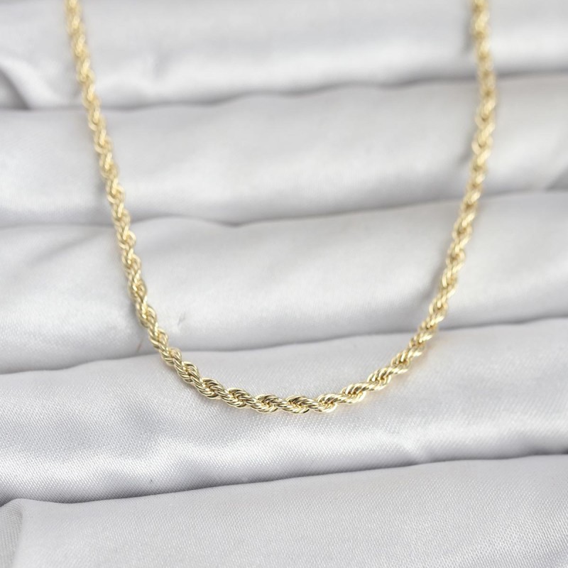 CM 14K Gold Renk Burgu Model Zincirli 60 cm Kadın Kolye