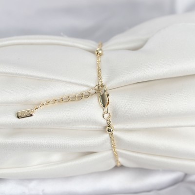 CM 14K Gold Renk Burgu Topçuk Model Kadın Bileklik