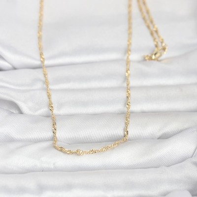 CM 14K Gold Renk Burgu Zincirli 60 cm Kadın Kolye