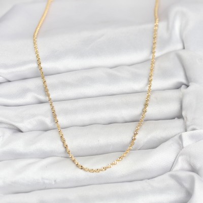 CM 14K Gold Renk Ezme Burgu Zincir Model 60 cm Kadın Kolye