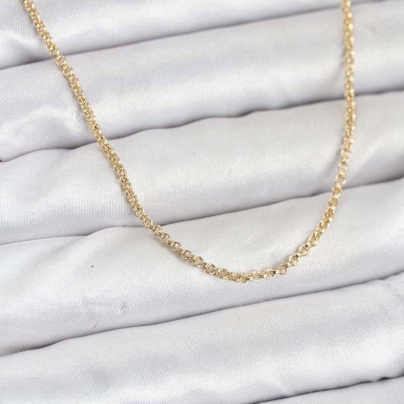 CM 14K Gold Renk Halka Model 60 cm Kadın Kolye