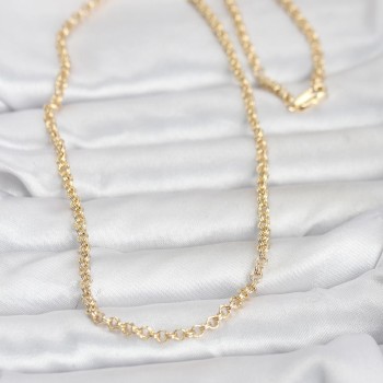 CM 14K Gold Renk Halka Zincir Model 60 cm Kadın Kolye