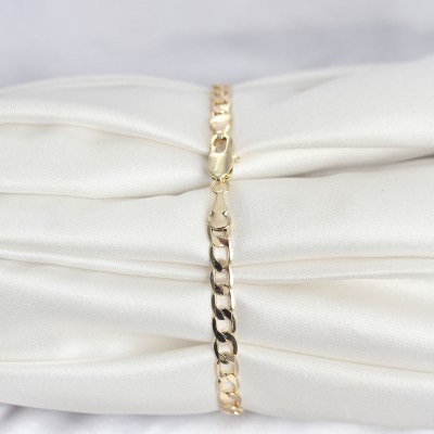 CM 14K Gold Renk Halka Zincir Model Kadın Bileklik