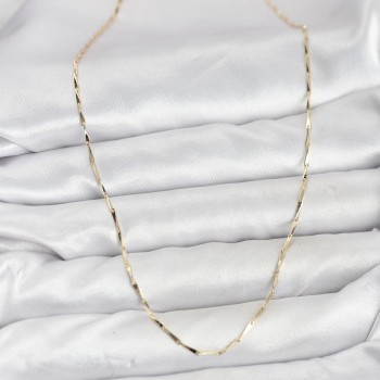CM 14K Gold Renk İnce Kesim Çubuk Model Zincir Kadın Kolye