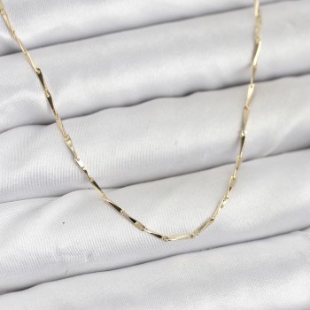 CM 14K Gold Renk İnce Kesim Çubuk Model Zincir Kadın Kolye