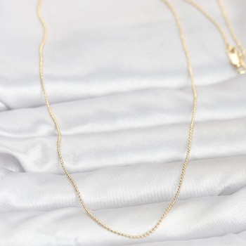 CM 14K Gold Renk İnce Top Zincirli 60 cm Kadın Kolye