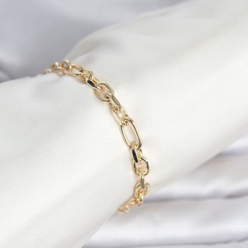 CM 14K Gold Renk Kalın Zincir Model Kadın Bileklik