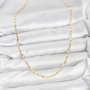 CM 14K Gold Renk Lazer İnce Zincirli Kadın Kolye