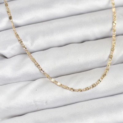 CM 14K Gold Renk Lazer İnce Zincirli Kadın Kolye
