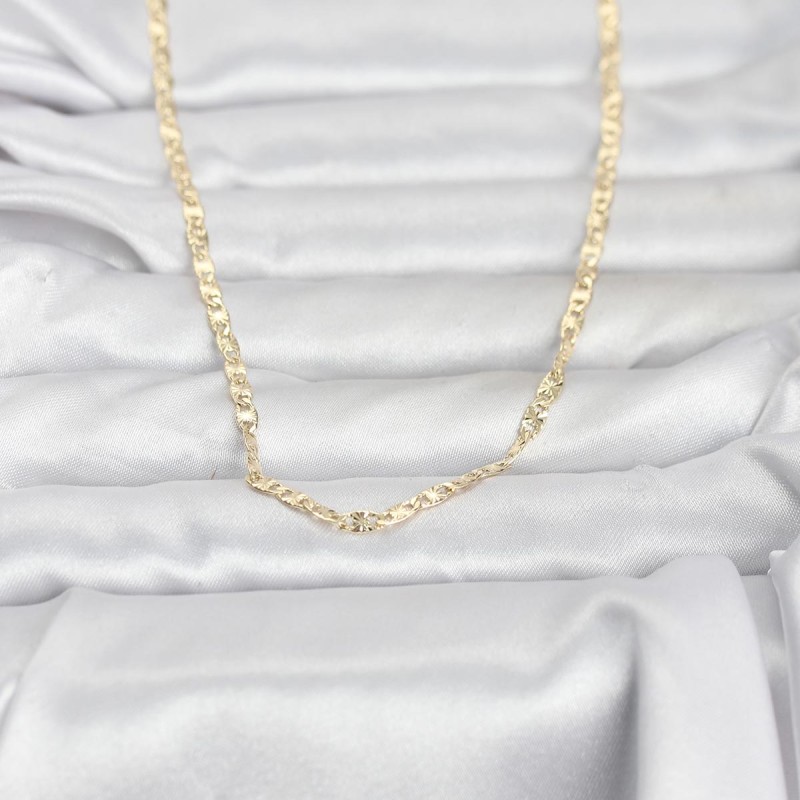 CM 14K Gold Renk Lazer Zincirli Model 60 cm Kadın Kolye