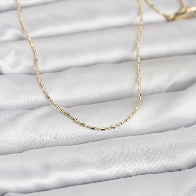 CM 14K Gold Renk Parçalı Topçuk Model 60 cm Kadın Kolye