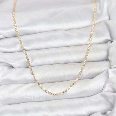 CM 14K Gold Renk Pirinç Lazer Model 60 cm Kadın Kolye