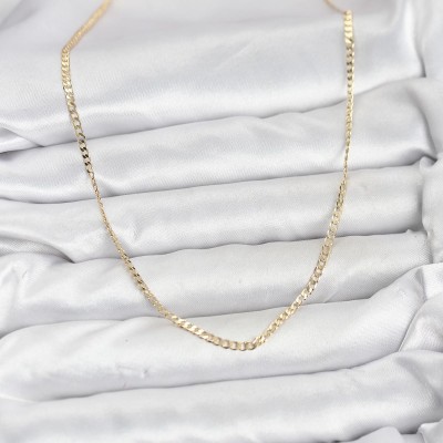 CM 14K Gold Renk Pirinç Zincir Model Kadın Kolye