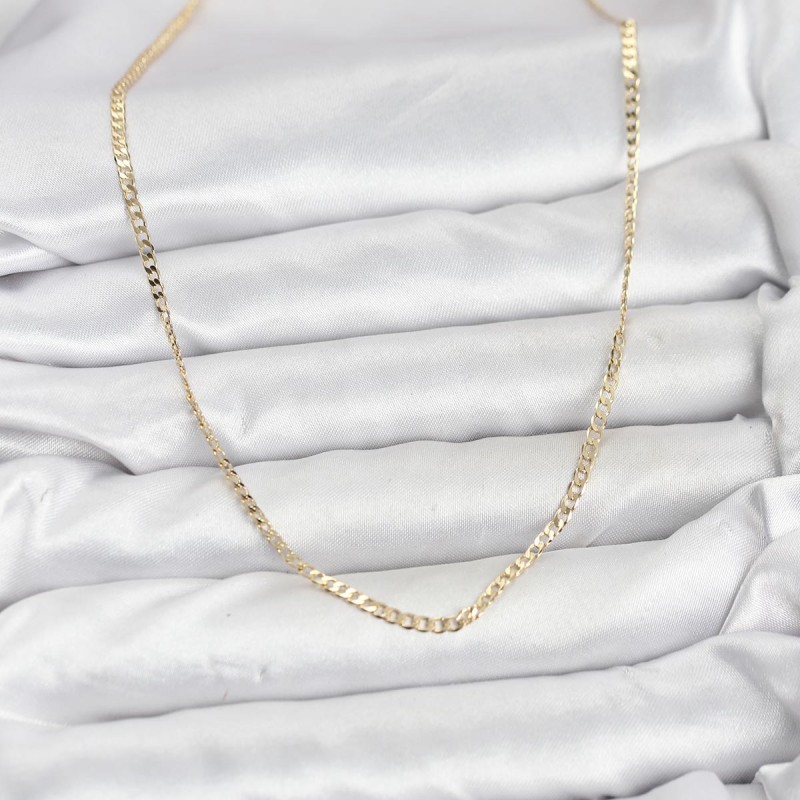 CM 14K Gold Renk Pirinç Zincir Model Kadın Kolye