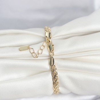 CM 14K Gold Renk Sarmal Zincir Model Kadın Bileklik