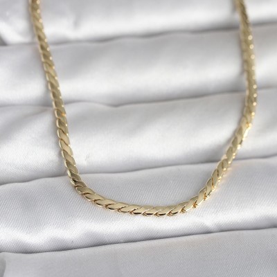 CM 14K Gold Renk Yassı Model 60 cm Kadın Kolye