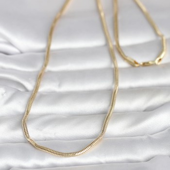 CM 14K Gold Renk Yılan Zincir Model 60 cm Kadın Kolye