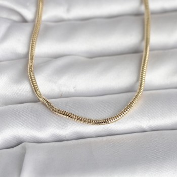 CM 14K Gold Renk Yılan Zincir Model 60 cm Kadın Kolye