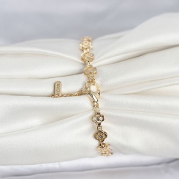 CM 14K Gold Renk Yonca Model Kadın Bileklik