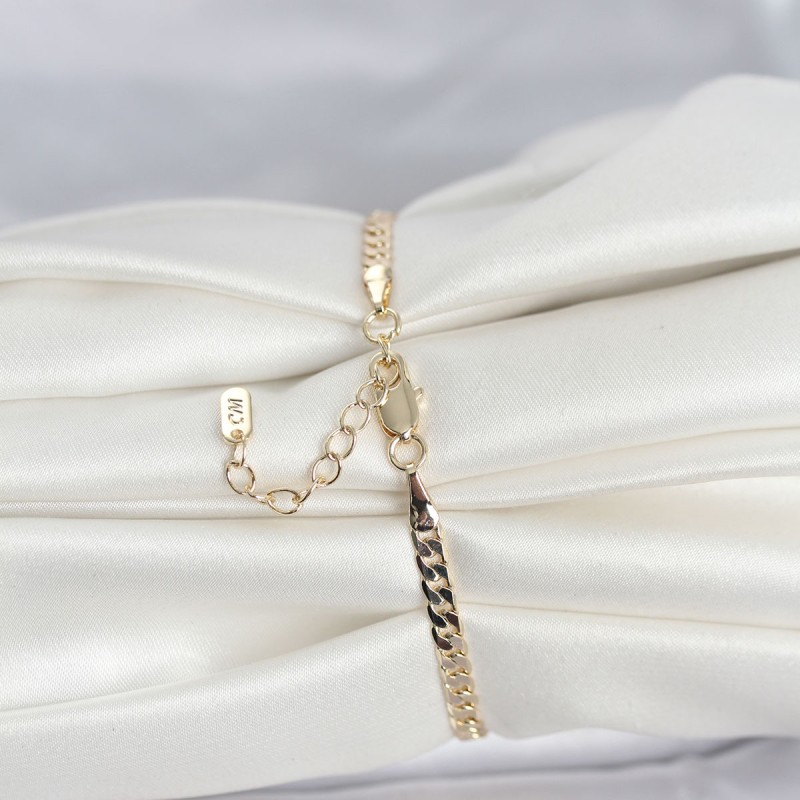 CM 14K Gold Renk Zincirli Model Kadın Bileklik