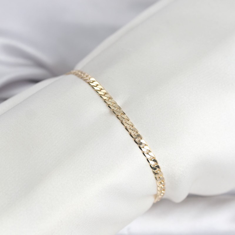 CM 14K Gold Renk Zincirli Model Kadın Bileklik