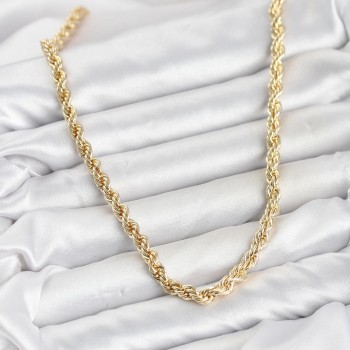 CM Burgu Model Gold Renk Pirinç 60 cm Kadın Kolye