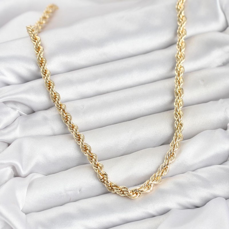 CM Burgu Model Gold Renk Pirinç 60 cm Kadın Kolye