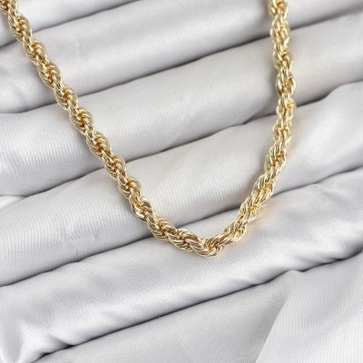 CM Burgu Model Gold Renk Pirinç 60 cm Kadın Kolye